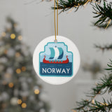 Norway Ceramic Christmas Ornament