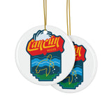Cancun Mexico Ceramic Christmas Ornament
