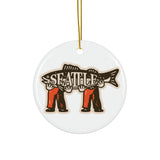 Seattle Ceramic Christmas Ornament