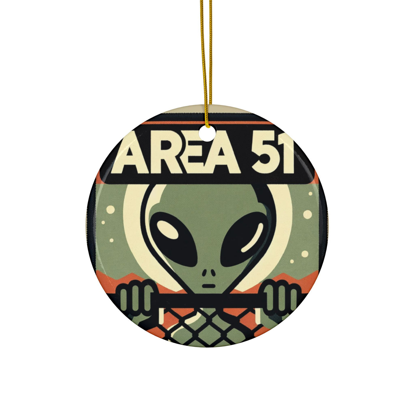 Area 51 Ceramic Christmas Ornament