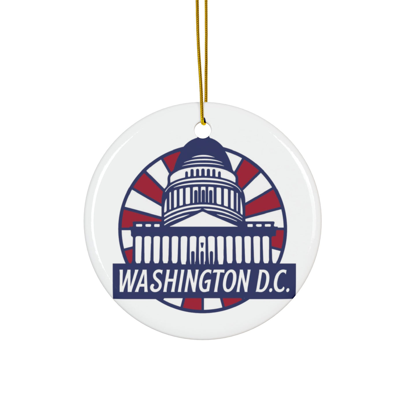 Washington D.C. Ceramic Christmas Ornament