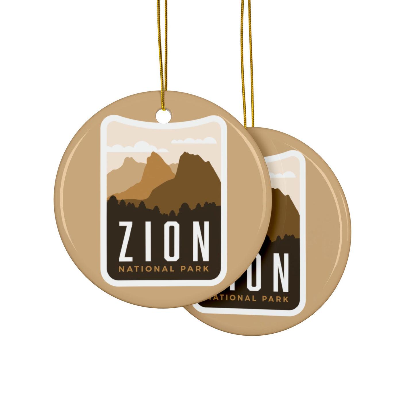 Zion National Park Ceramic Christmas Ornament