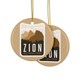 Zion National Park Ceramic Christmas Ornament