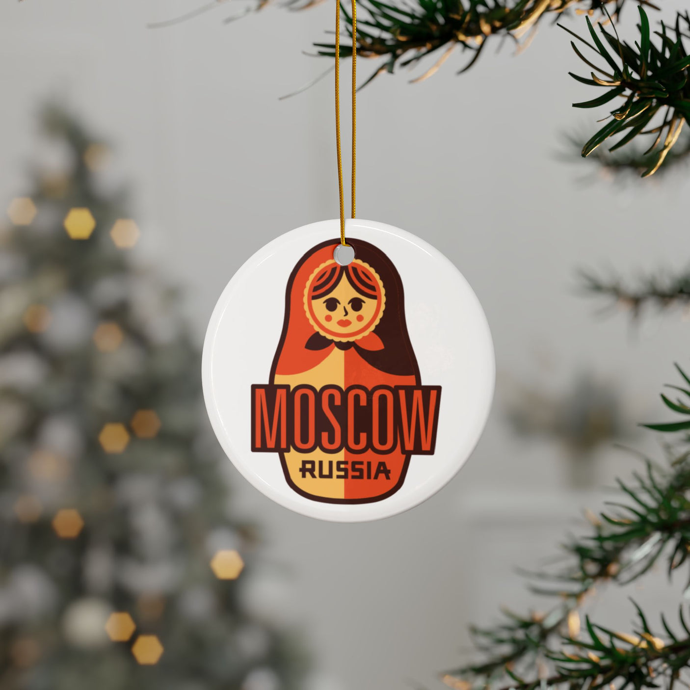 Moscow Ceramic Christmas Ornament