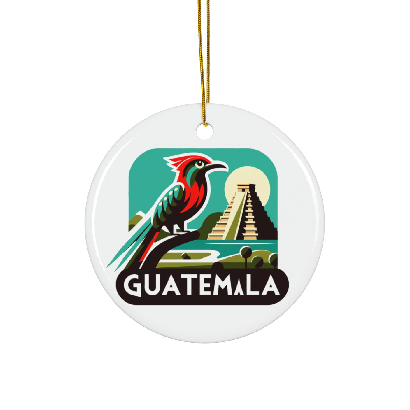 Guatemala Ceramic Christmas Ornament