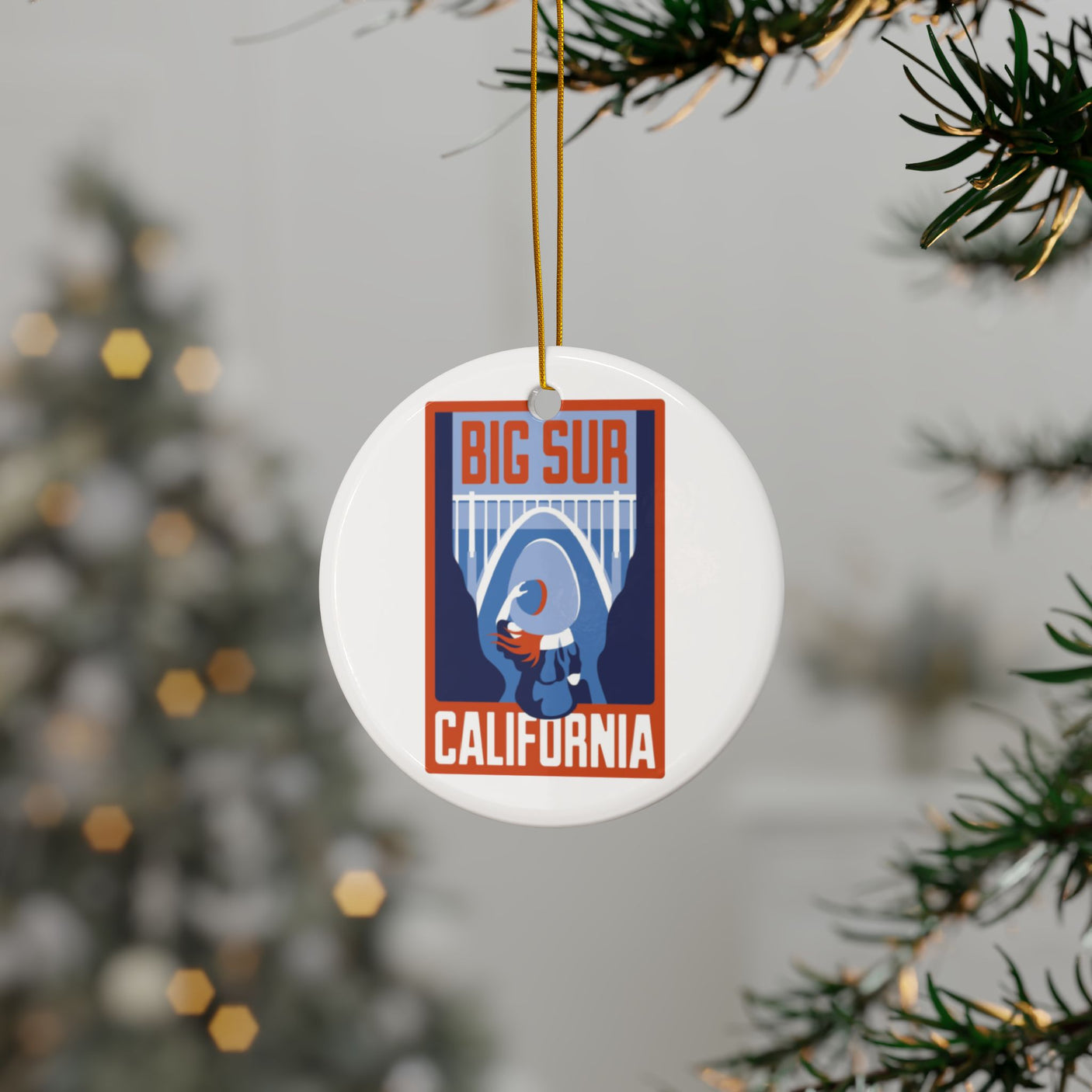 Big Sur Ceramic Christmas Ornament