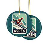 Aspen, CO Ceramic Christmas Ornament
