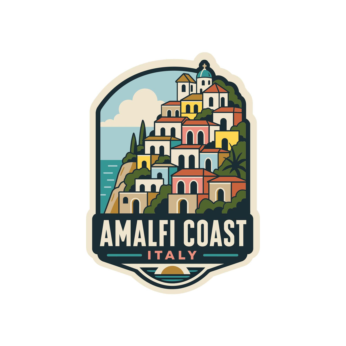 Amalfi Coast Italy Vinyl Sticker