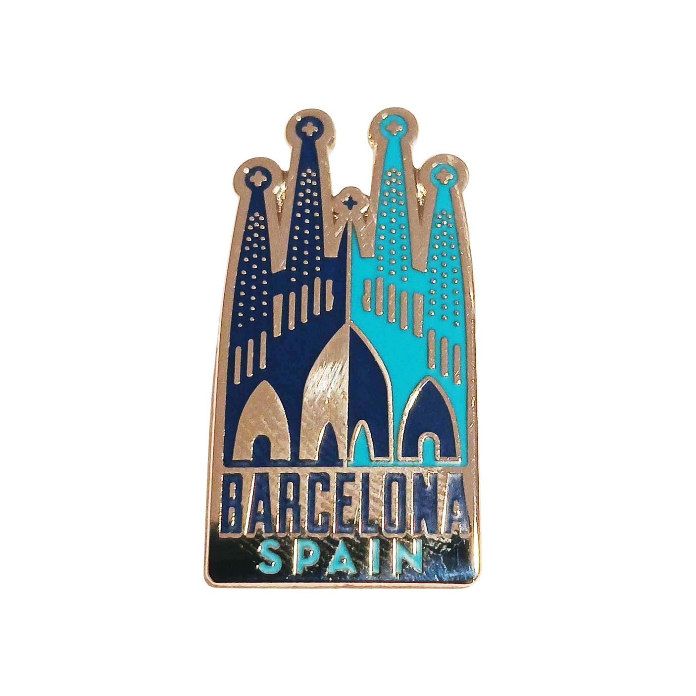 Barcelona Spain Enamel Pin