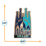 Barcelona Spain Enamel Pin