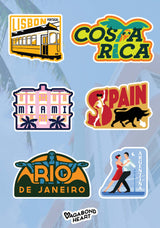 MINI Travel Stickers - 65 Locations!