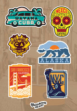 MINI Travel Stickers - 65 Locations!
