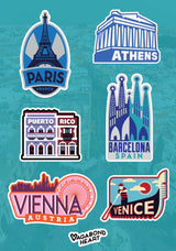 MINI Travel Stickers - 65 Locations!