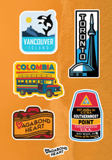 MINI Travel Stickers - 65 Locations!