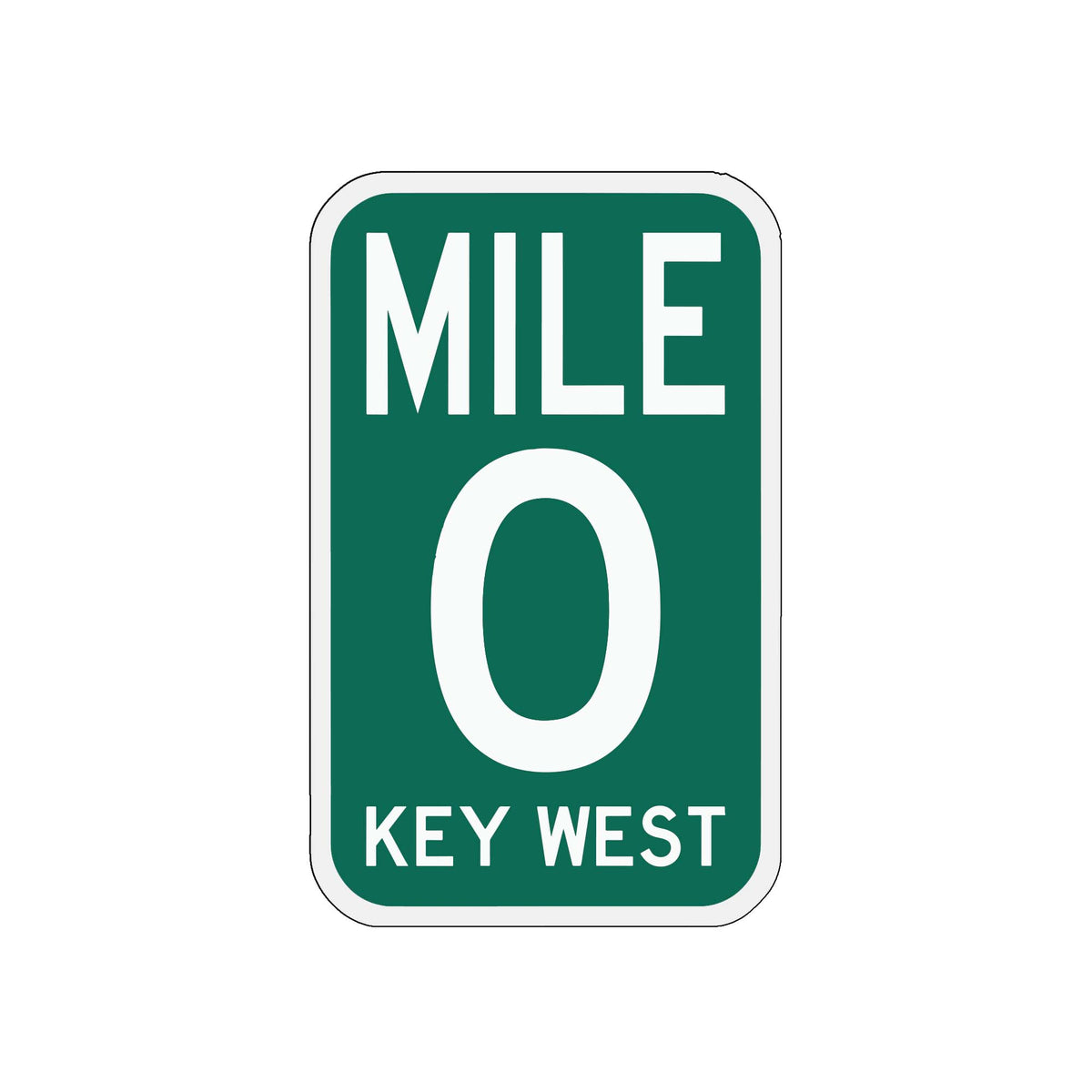 Mile 0 Vinyl Sticker