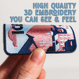 American Samoa National Park patch featuring colorful 3D embroidery with a scenic design and hand-held view.