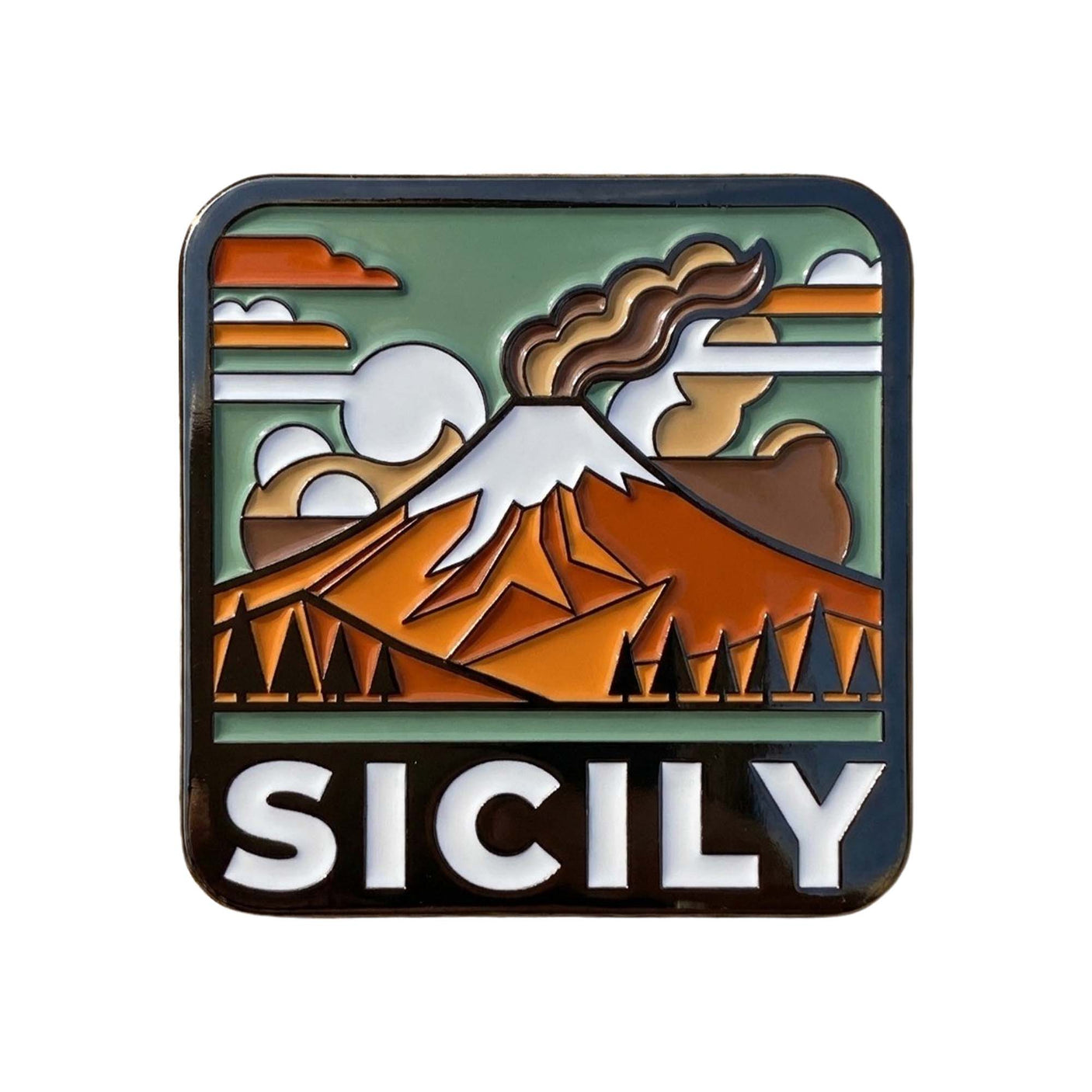 Sicily Enamel Pin