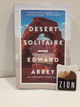 Zion sticker with a book background