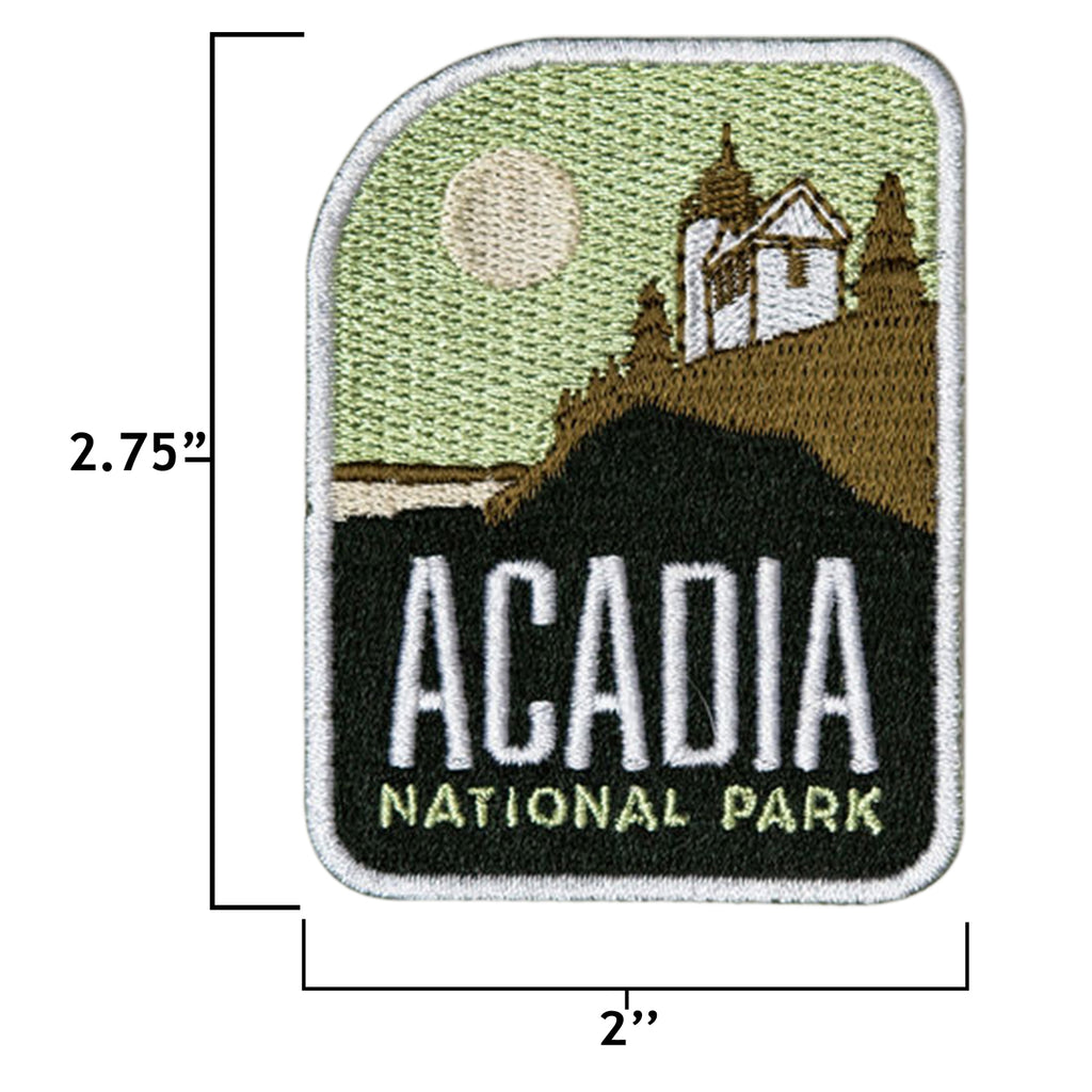 Acadia sticker size information