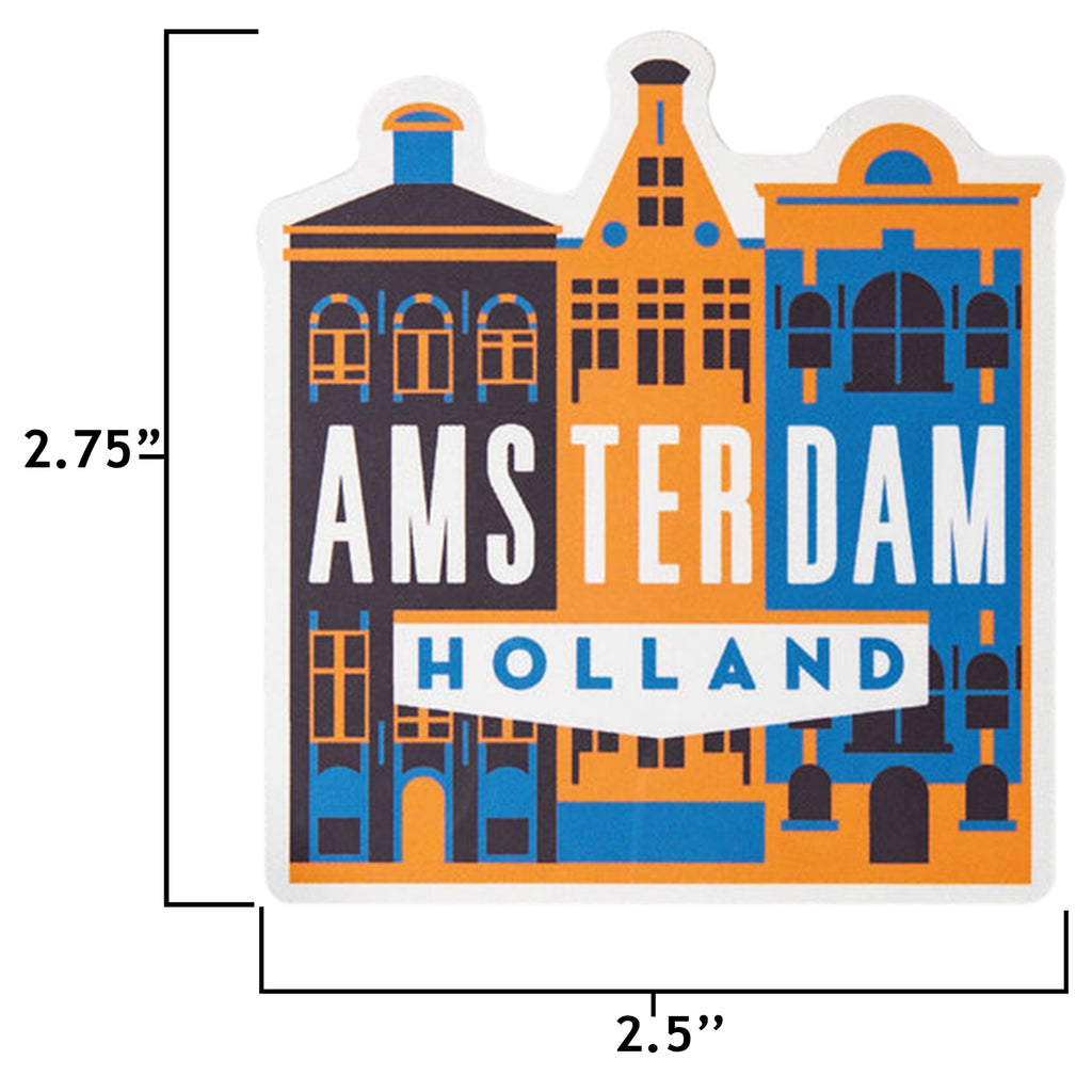Amsterdam sticker size information
