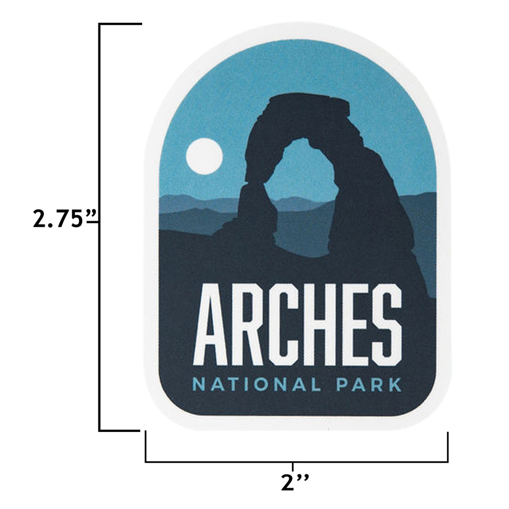Arches sticker size information