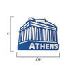 Athens sticker size information