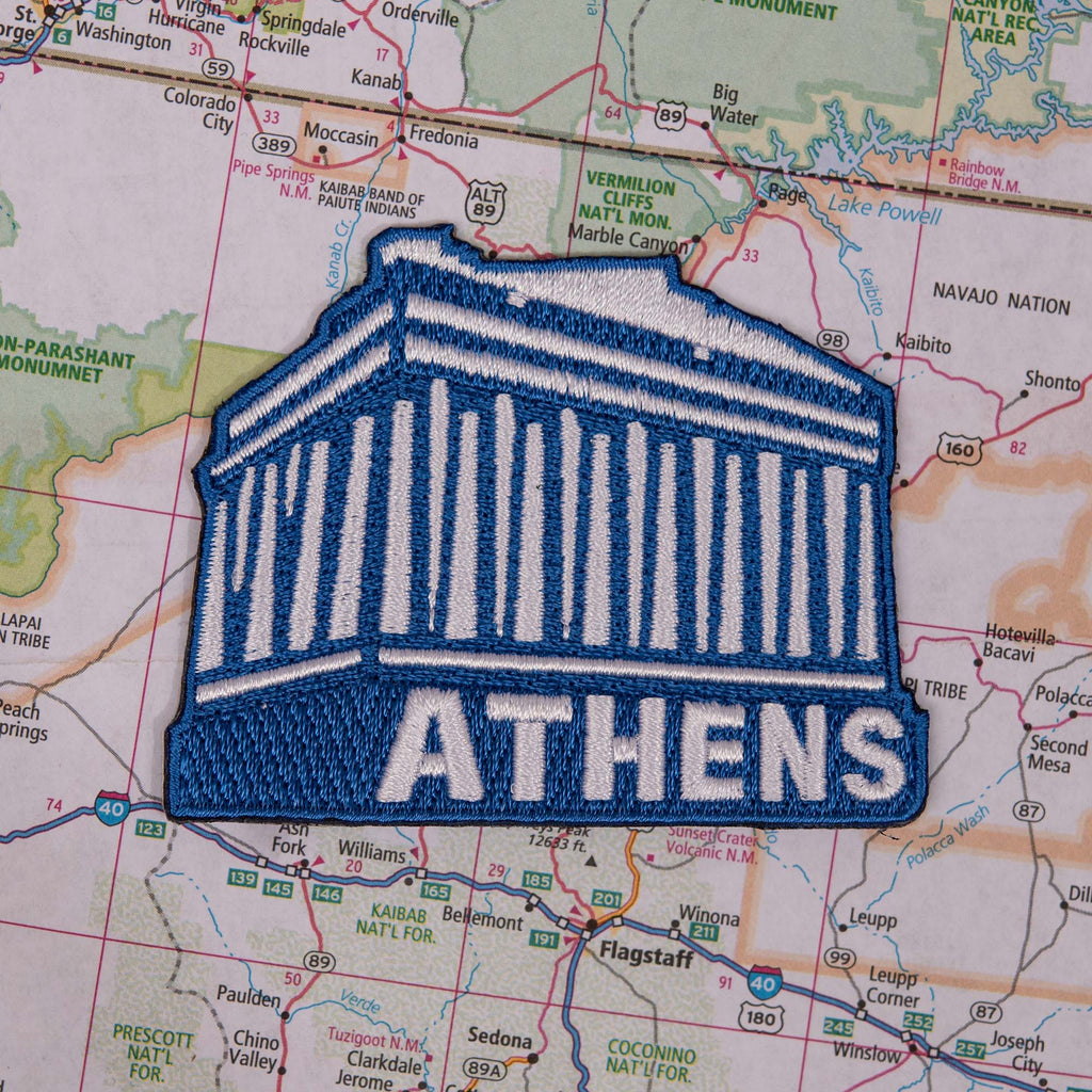 Athens patch on a map background