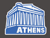 Athens Greece Sticker with gray background