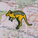 Australia patch on a map background