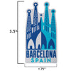 Barcelona sticker size information