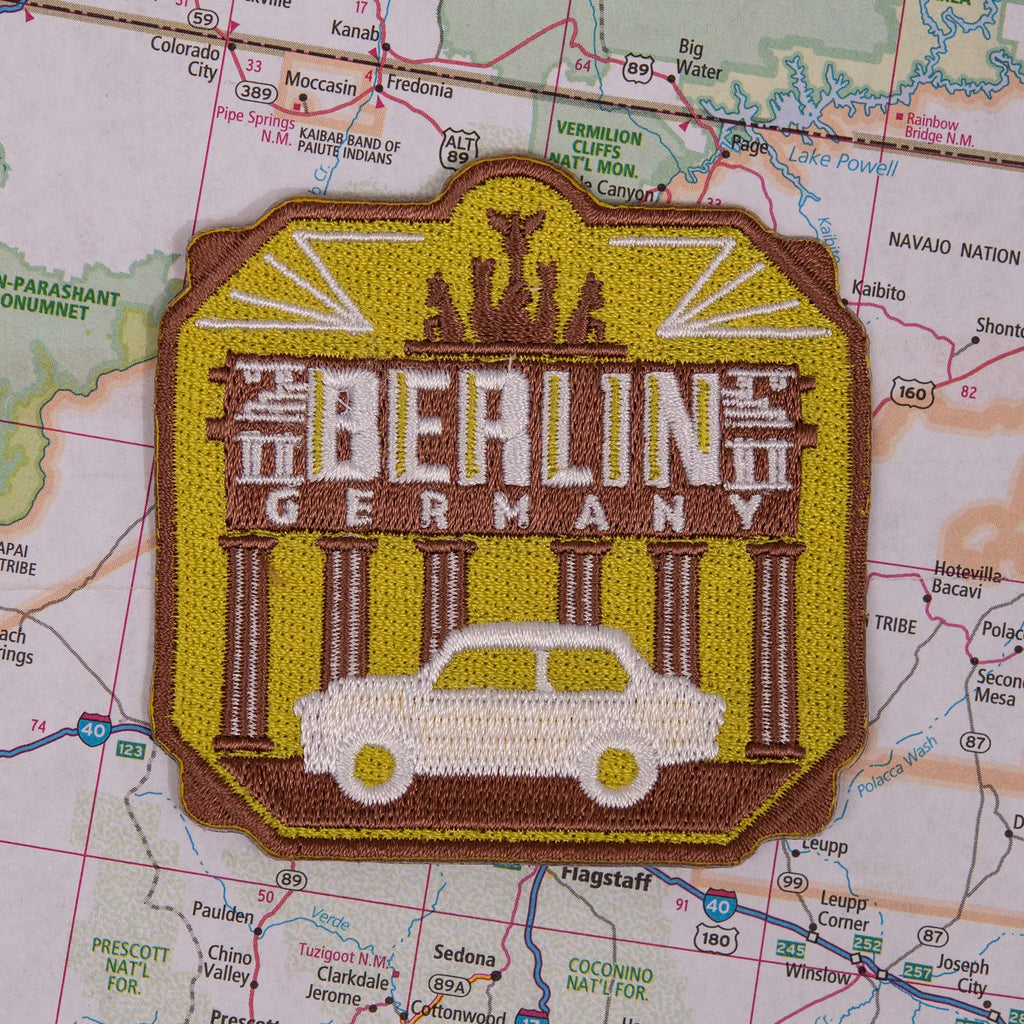 Berlin patch on a map background
