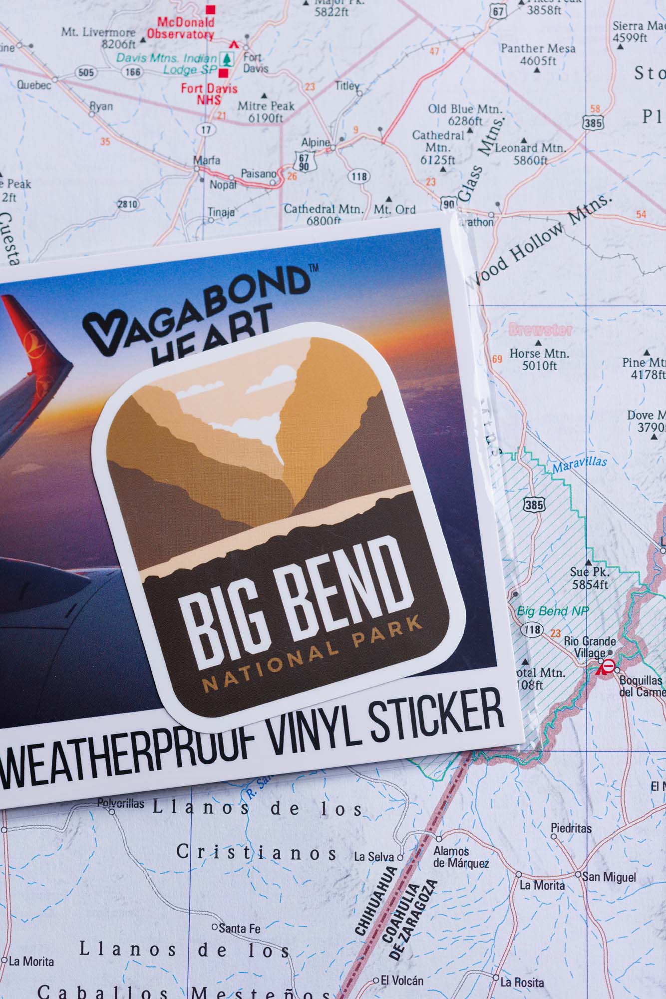 Big Bend weatherproof vinyl sticker