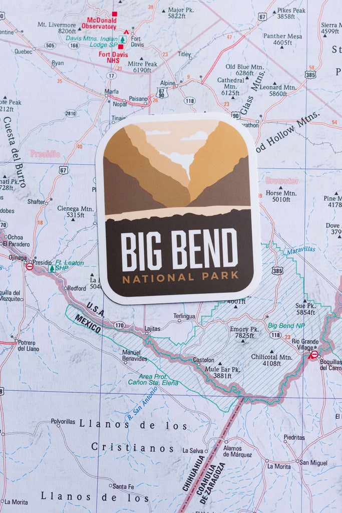 Big Bend patch on a map