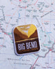 Big Bend patch on  a map