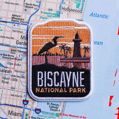 Biscayne patch on a map background