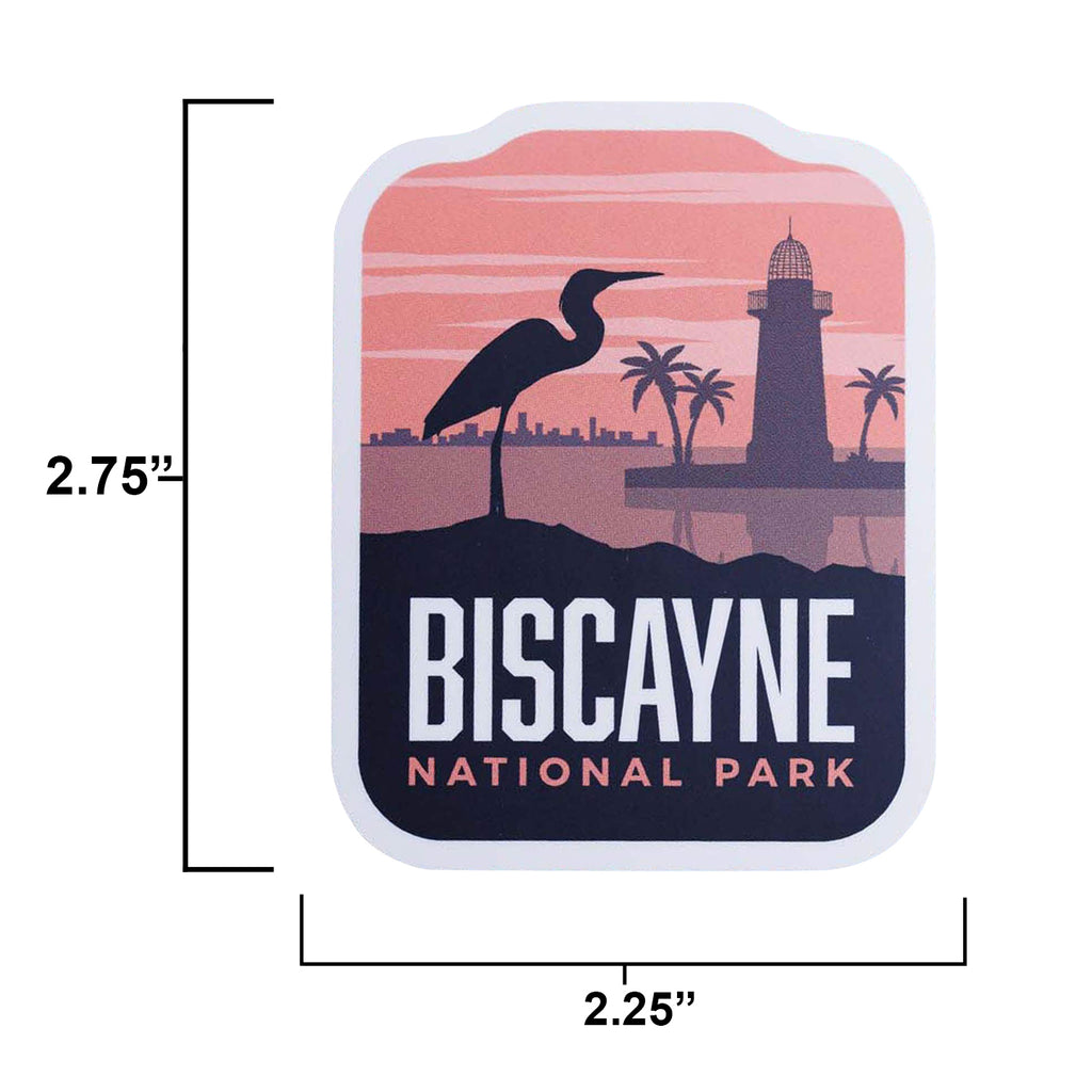 Biscayne sticker size information