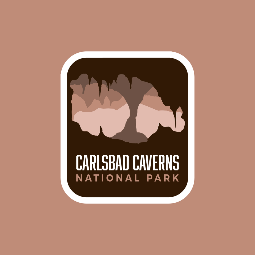 Carlsbad sticker on a colored background