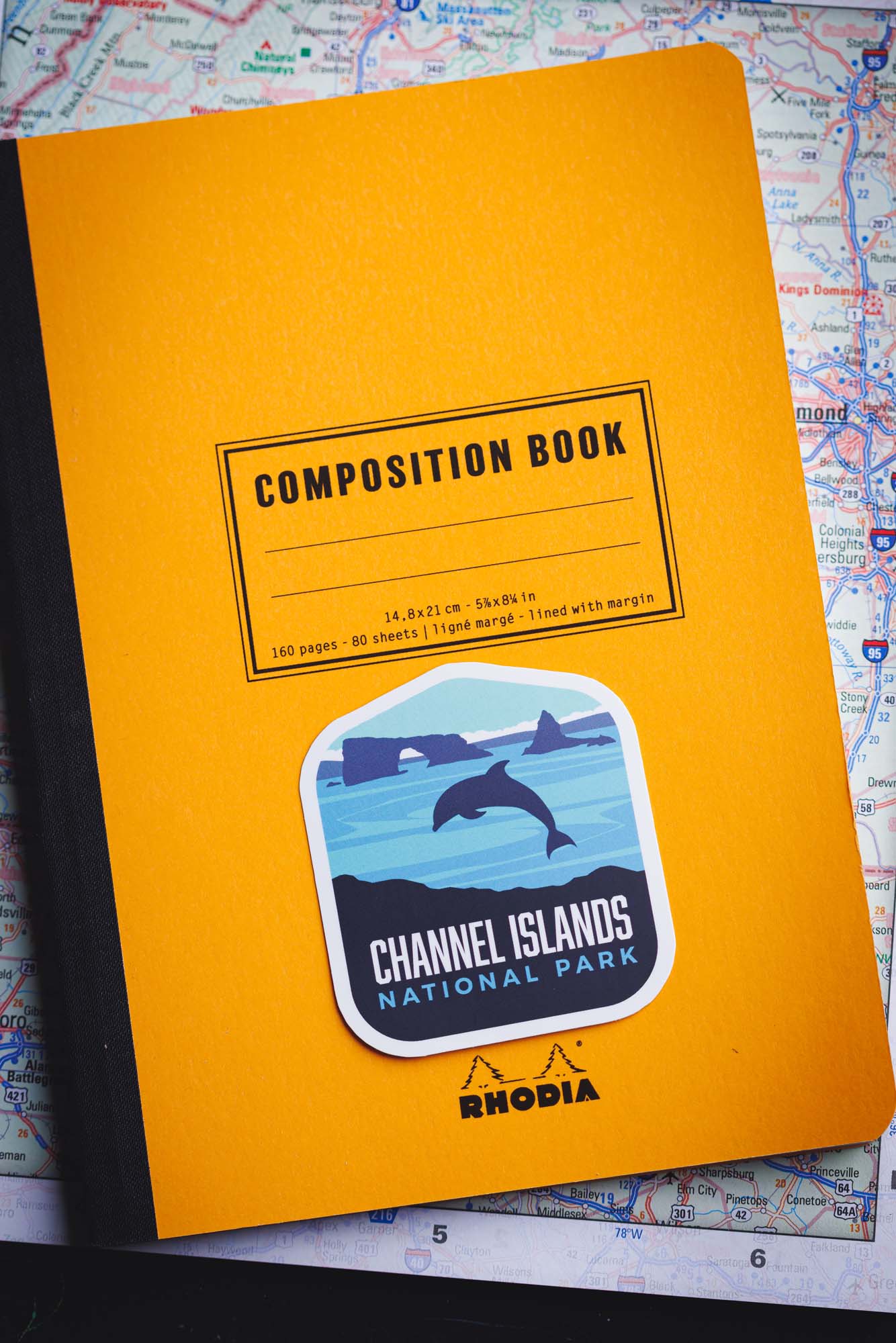 sticker on a notebook