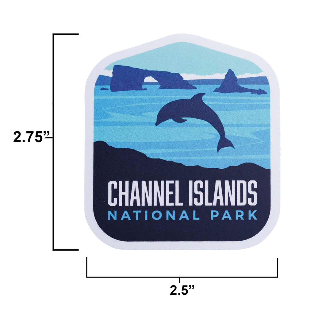 Channel Islands sticker size information