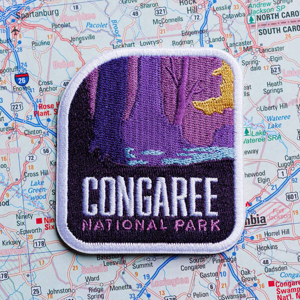 Congaree patch on a map background