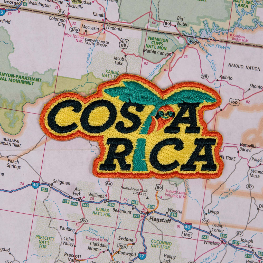 Costa Rica patch on a map background
