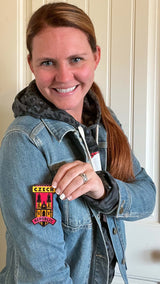 patch on denim jacket photo