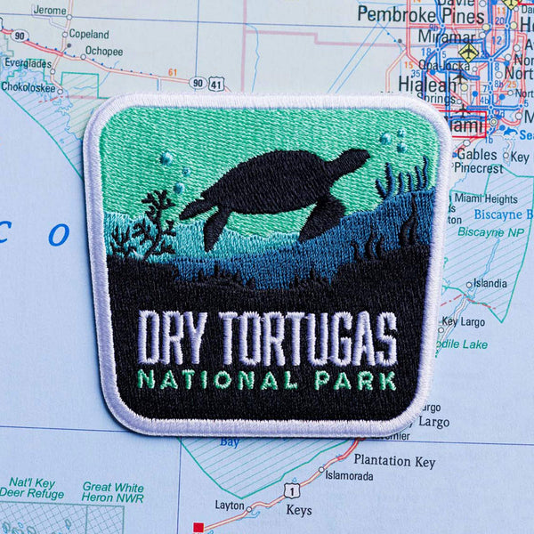 Dry Tortugas patch on a map background