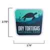 Dry Tortugas sticker size information