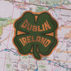 Dublin sticker on a map background