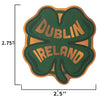 Dublin sticker size information