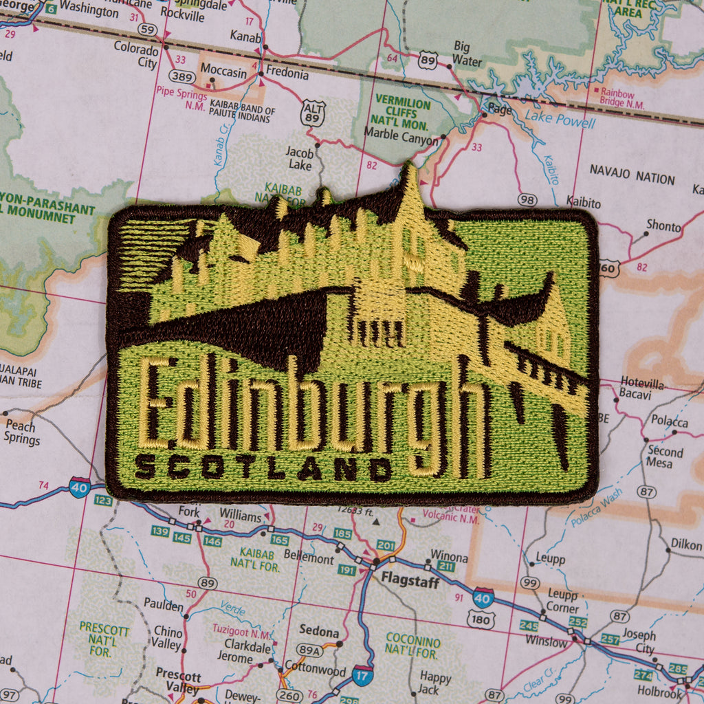 Edinburgh patch on a map background