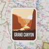 Grand Canyon patch on a map background