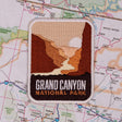 Grand Canyon patch on a map background