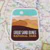 Great Sand Dunes patch on a map background